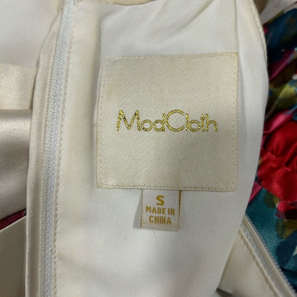 ModCloth What’s The Zeal Halter Dress Small Flower Box Wedding Bridal Baby Event - Picture 4 of 6